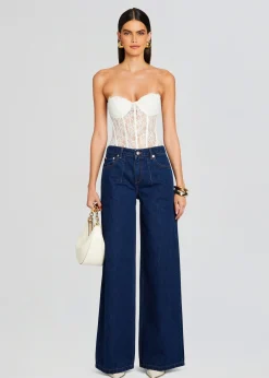 Retrofete Otto Lace Bodysuit White New