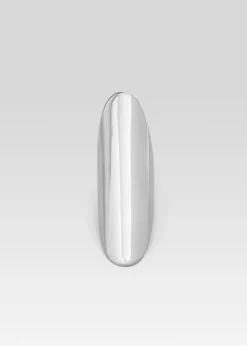 Retrofete Oval Finger Ring Silver New