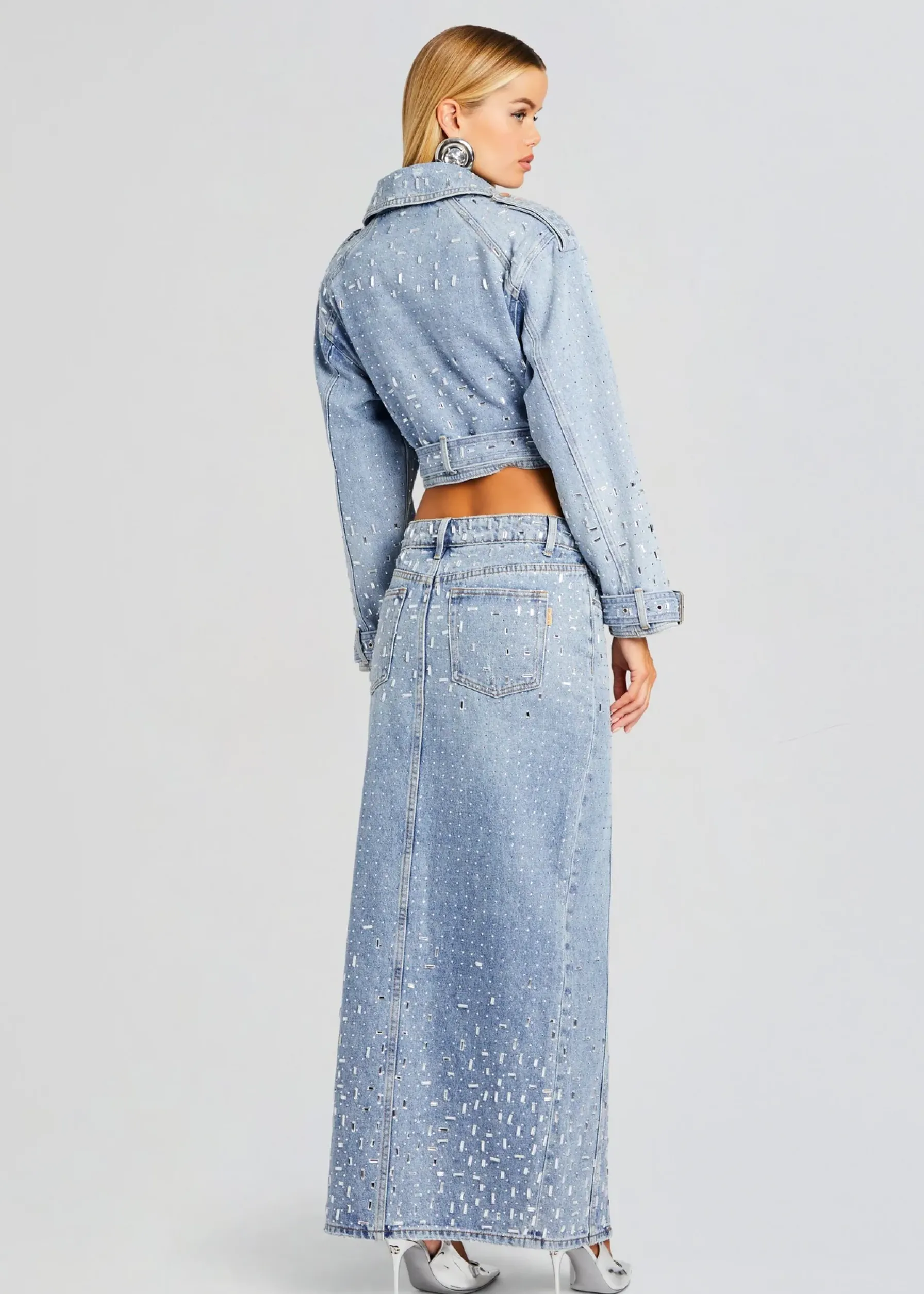 Retrofete Palermo Embellished Denim Skirt Tresca Online