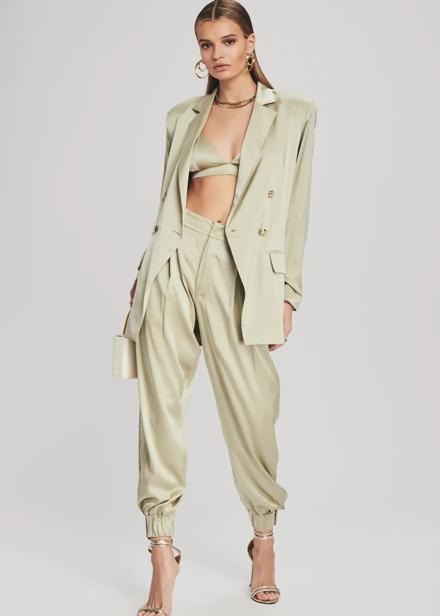 Retrofete Pandora Silk Blazer Sage Sale