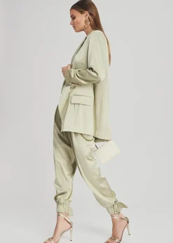 Retrofete Pandora Silk Blazer Sage Flash Sale