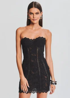 Retrofete Paris Lace Short Dress Black Clearance