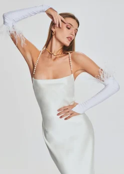 Retrofete Penny Feather Gloves White Fashion