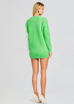 Retrofete Pepper Fuzzy Cardigan Pistachio/Cream Hot