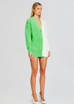 Retrofete Pepper Fuzzy Cardigan Pistachio/Cream Sale