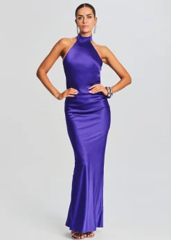 Retrofete Phera Maxi Dress Violet Indigo Fashion
