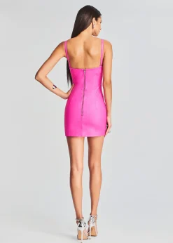 Retrofete Phoebe Leather Dress Knockout Pink Cheap