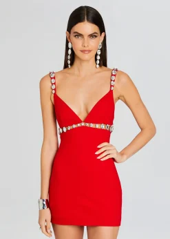 Retrofete Polly Dress Fiery Red/Silver Flash Sale
