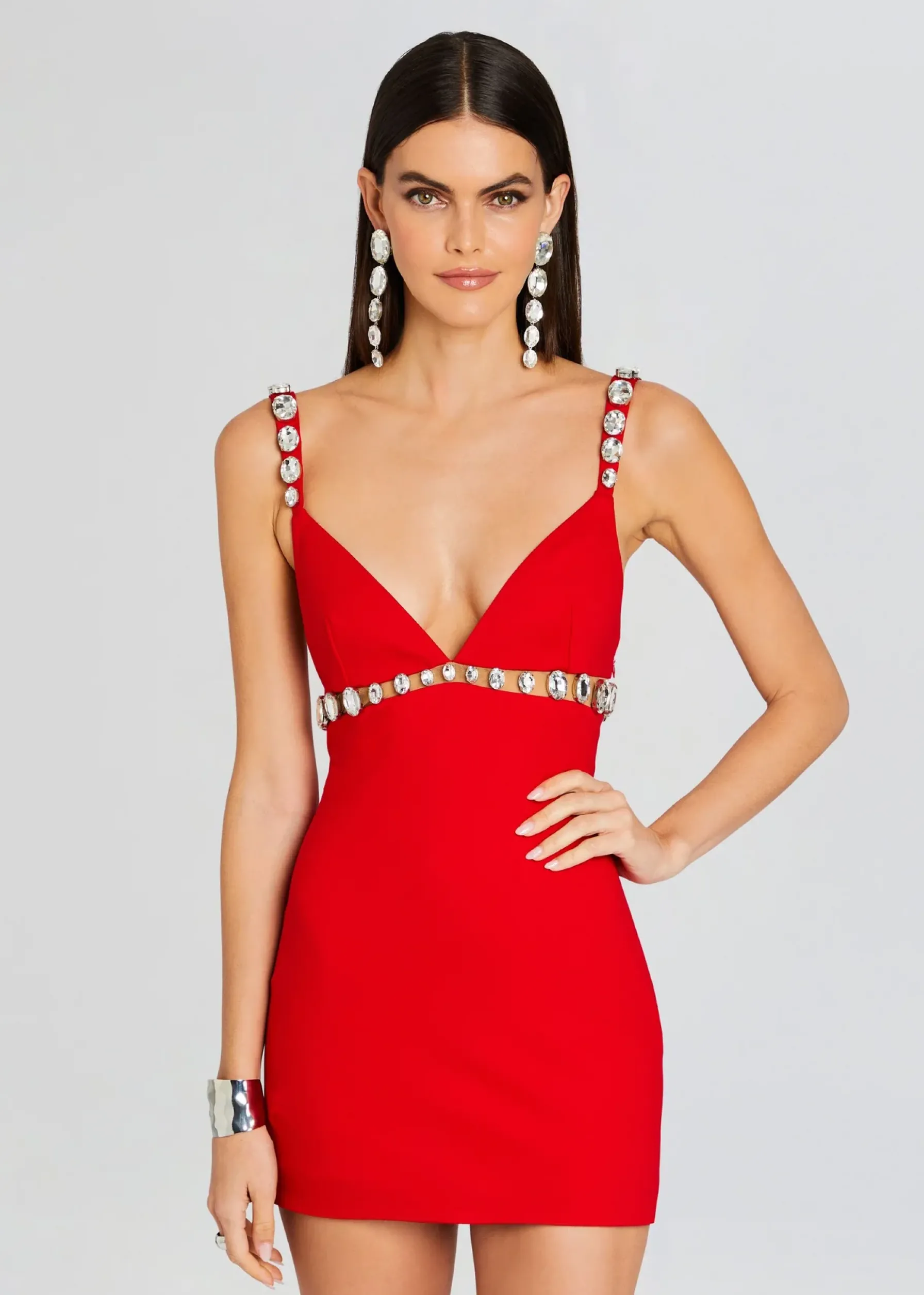 Retrofete Polly Dress Fiery Red/Silver Cheap
