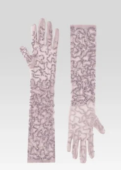 Retrofete Poppy Sequin Gloves Mink Grey Sale