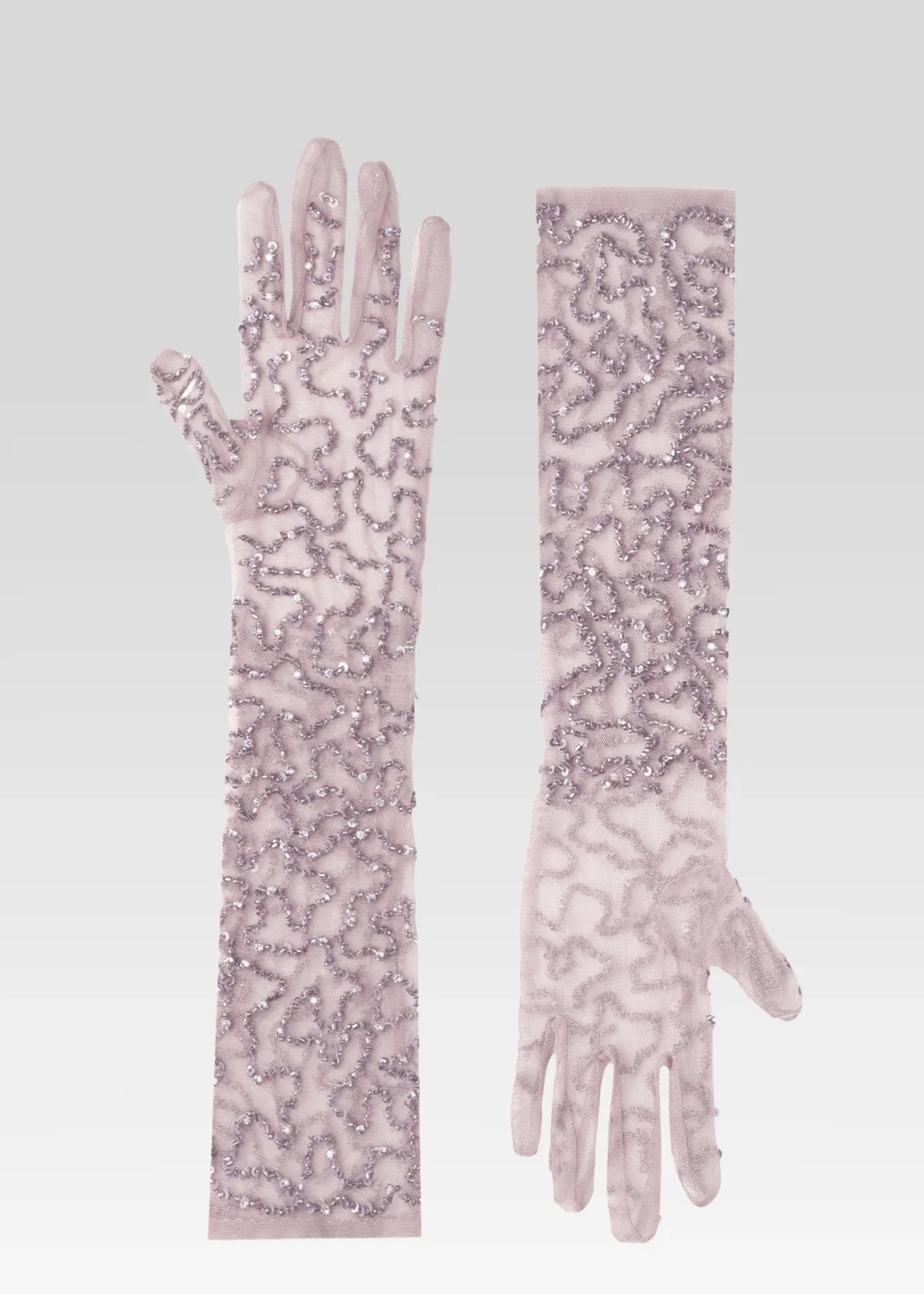 Retrofete Poppy Sequin Gloves Mink Grey Sale