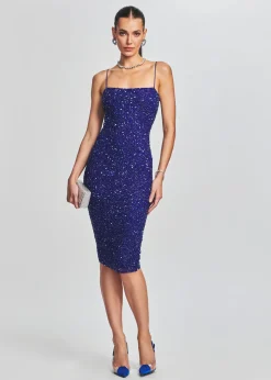 Retrofete Prim Sequin Dress Royal Blue Fashion
