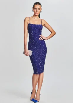Retrofete Prim Sequin Dress Royal Blue Fashion