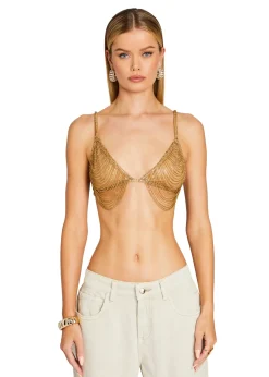 Retrofete Pyla Chain Bra Tannin/Gold Flash Sale