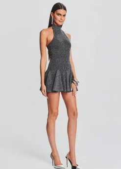 Retrofete Quinn Dress Metallic Black/Silver Shop