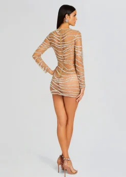 Retrofete Raes Embellished Dress Tannin/Silver Hot