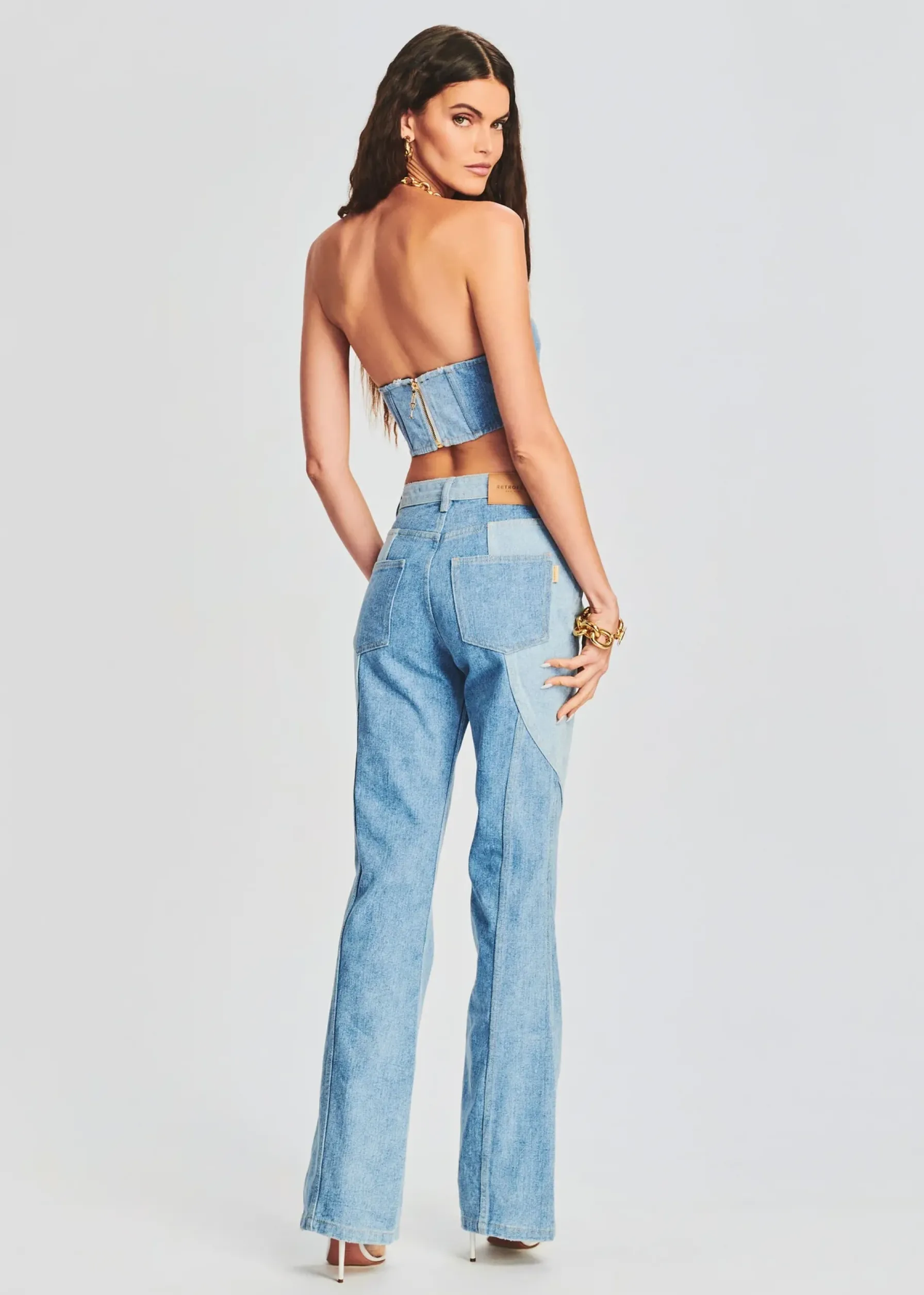 Retrofete Rafael Denim Jean Patchwork Clearance
