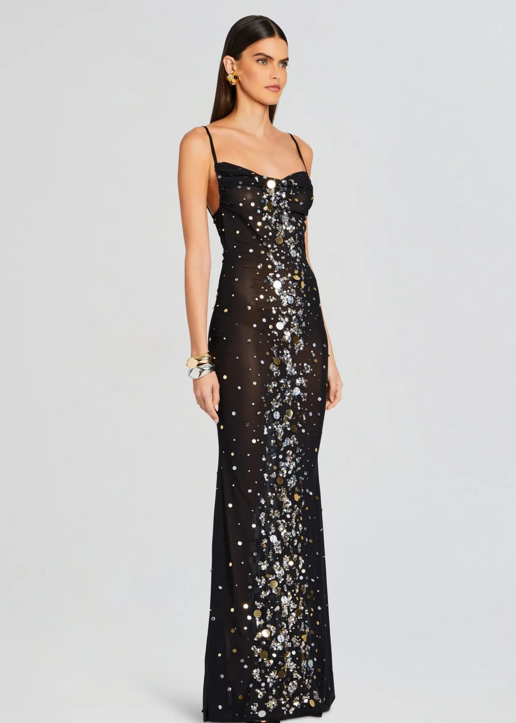 Retrofete Rainey Embellished Dress Black/Silver Gold Best