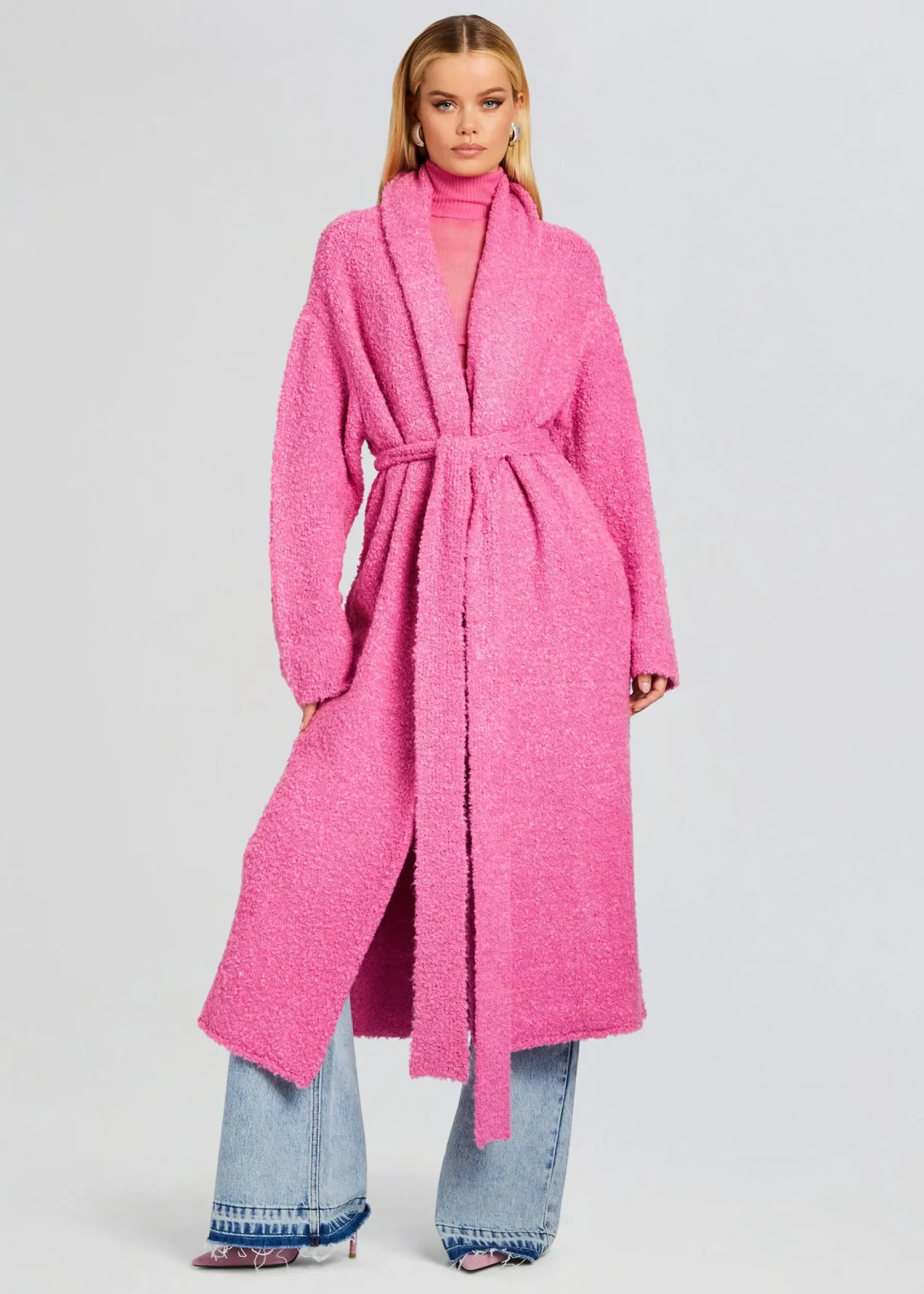 Retrofete Reed Boucle Cardigan Malibu Pink Hot