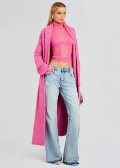 Retrofete Reed Boucle Cardigan Malibu Pink Outlet
