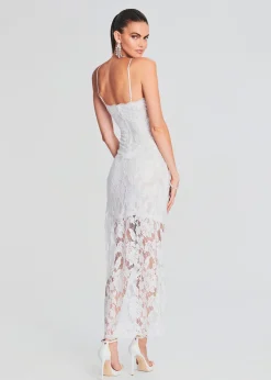 Retrofete Reet Lace Midi Dress White Outlet