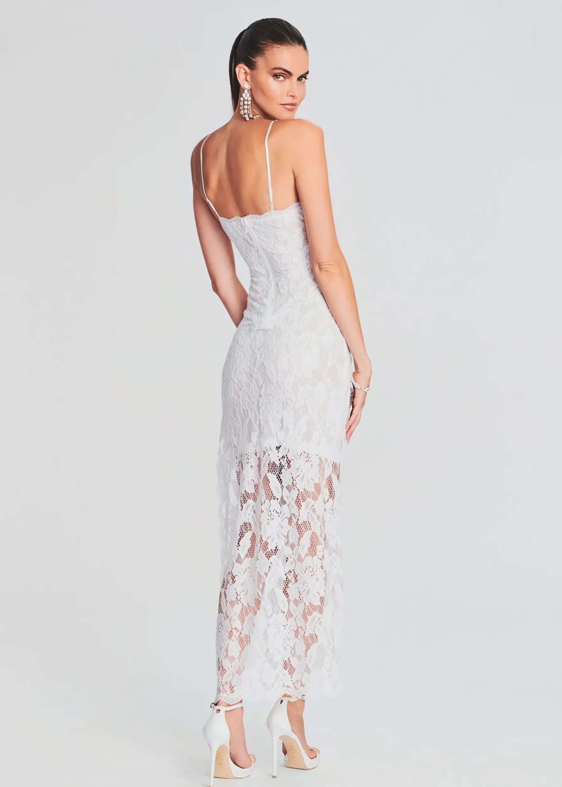 Retrofete Reet Lace Midi Dress White Outlet