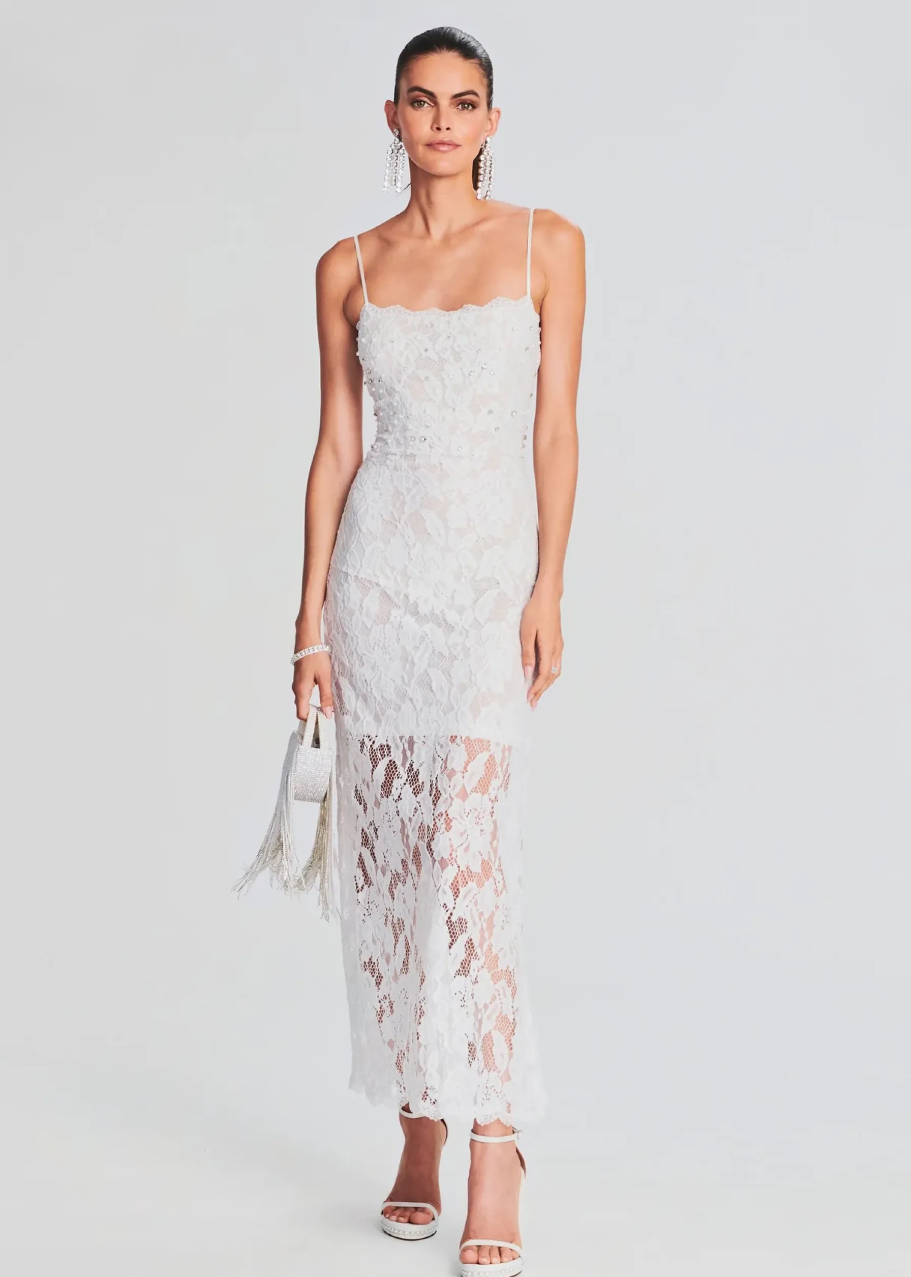 Retrofete Reet Lace Midi Dress White Outlet