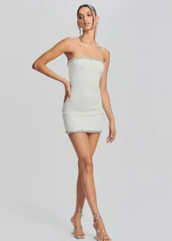 Retrofete Regina Dress White/Silver Outlet