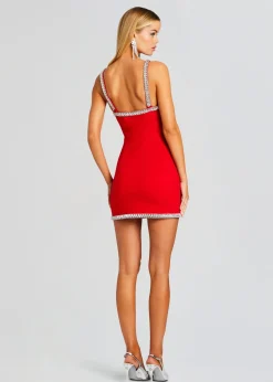 Retrofete Regina Dress Fiery Red/Silver Hot