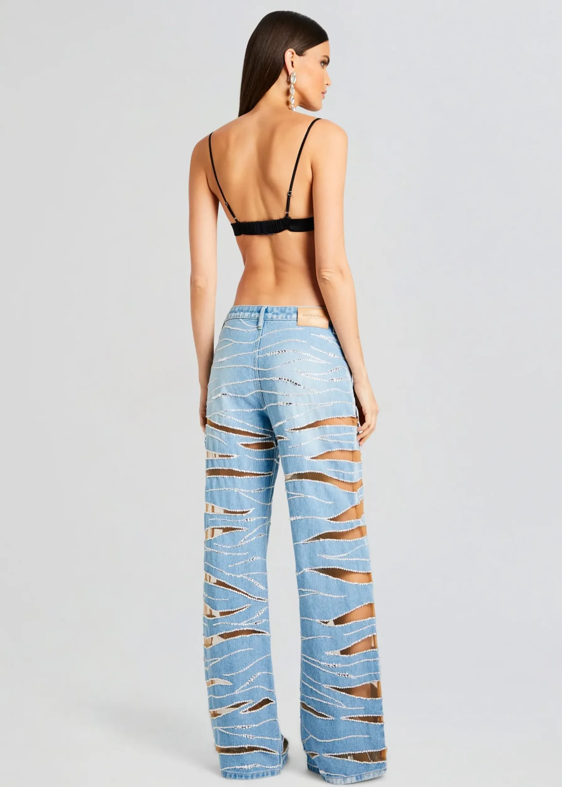 Retrofete Renzo Embellished Denim Jean Bondi Hot