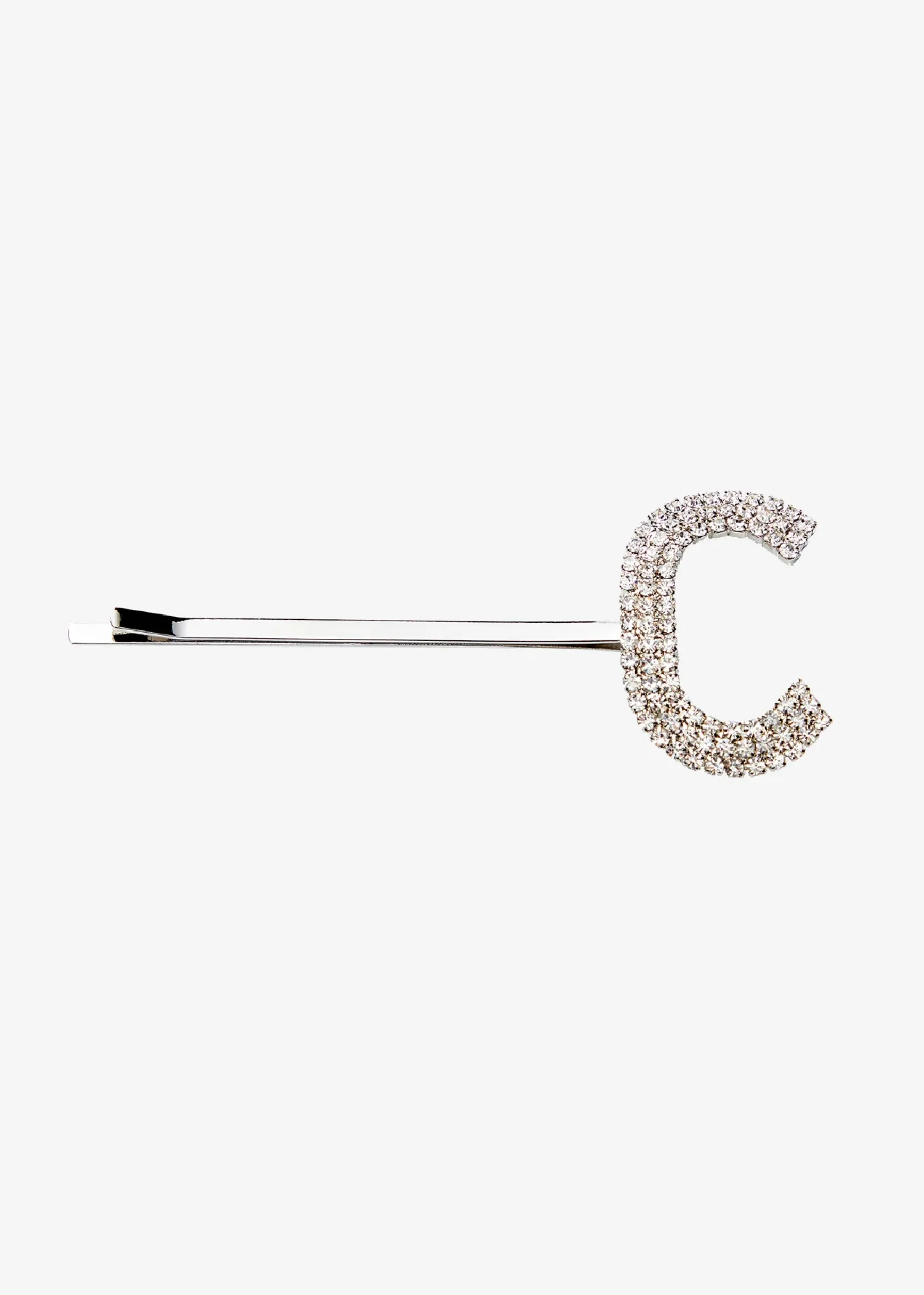Retrofete Rhinestone Alphabet Hair Clip Silver Best Sale