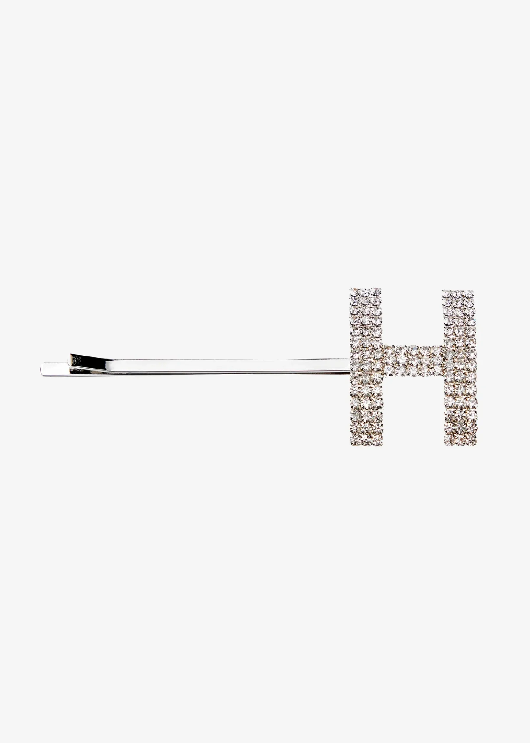 Retrofete Rhinestone Alphabet Hair Clip Silver Best Sale