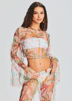 Retrofete Rio Crop Top Multicolored Tropical Best Sale