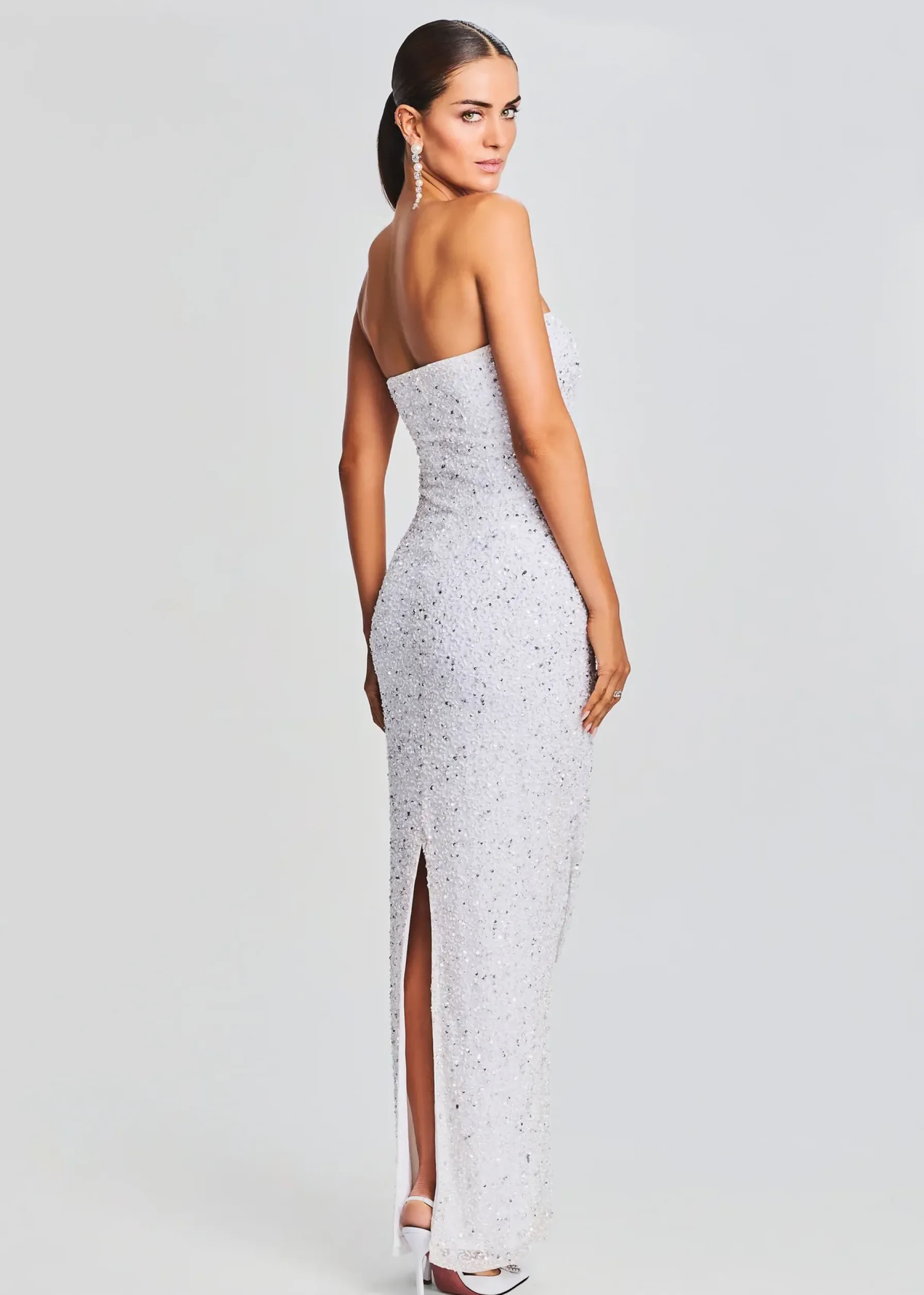 Retrofete Riverly Dress Silver White Clearance