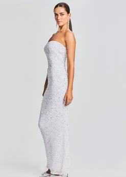Retrofete Riverly Dress Silver White Best Sale