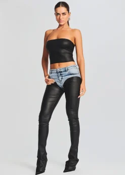 Retrofete Rogan Pant Alani Coated Black Outlet