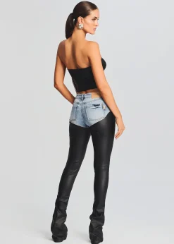 Retrofete Rogan Pant Alani Coated Black Clearance