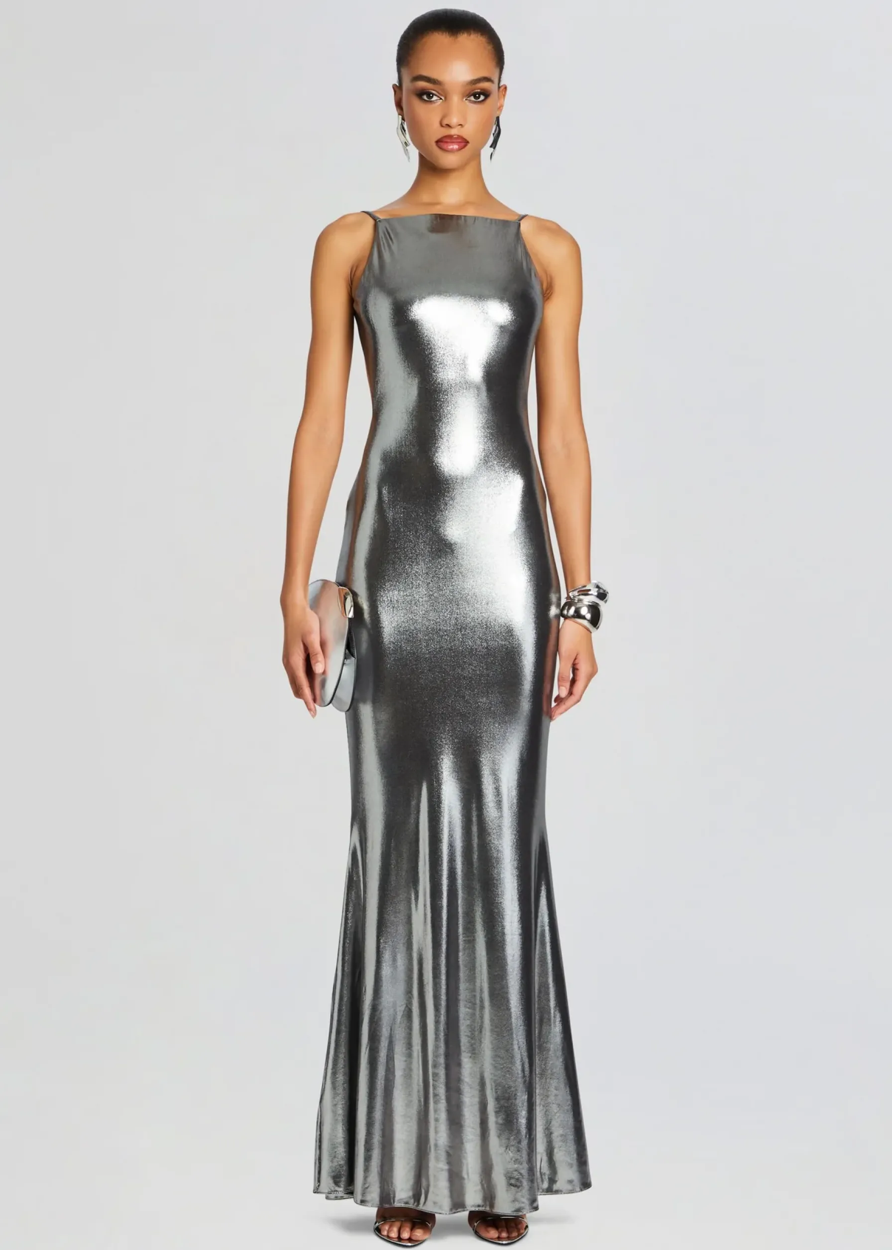 Retrofete Romilly Dress Gunmetal New