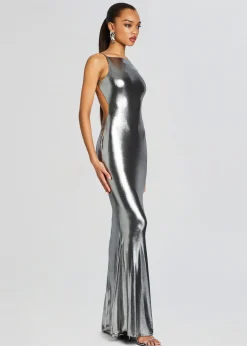 Retrofete Romilly Dress Gunmetal New