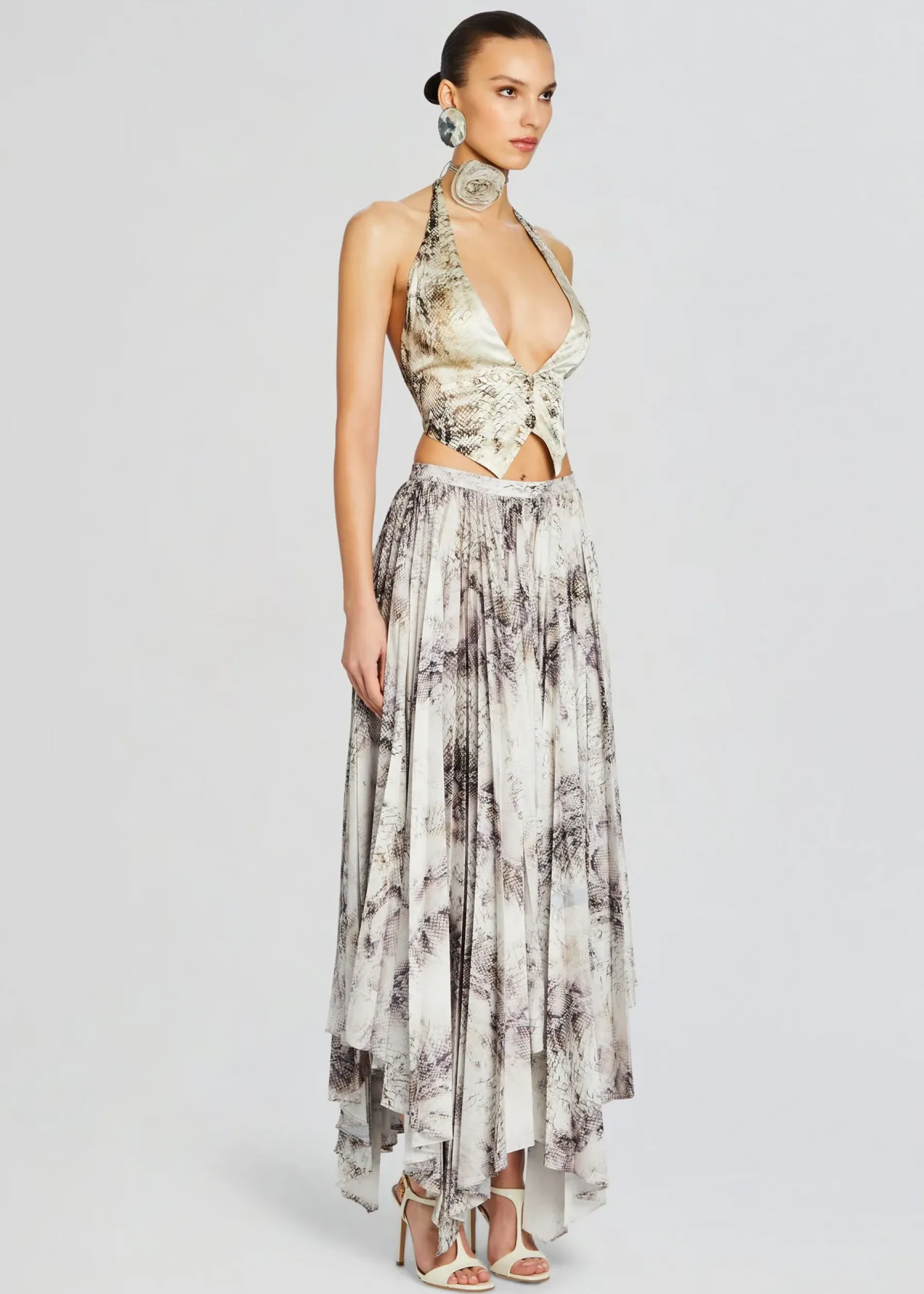 Retrofete Romy Silk Vest Vintage Snake Cheap