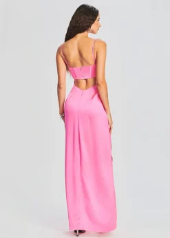 Retrofete Rosa Corset Dress Hyper Pink Hot