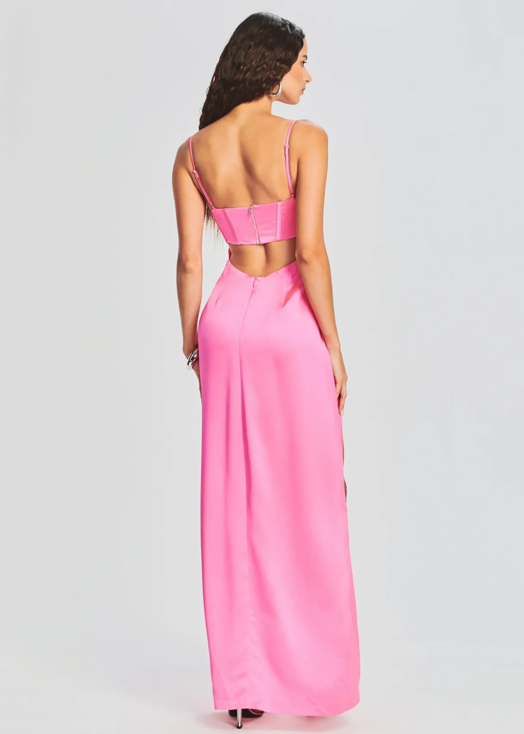 Retrofete Rosa Corset Dress Hyper Pink Hot
