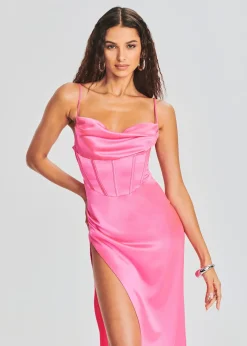 Retrofete Rosa Corset Dress Hyper Pink Discount