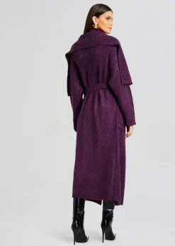 Retrofete Rue Boucle Cardigan Eggplant Flash Sale