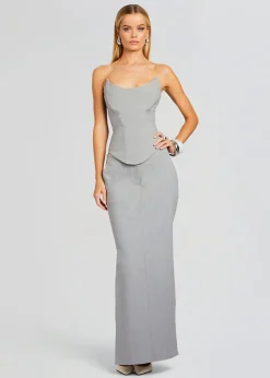 Retrofete Rylie Wool Skirt Grey Fashion
