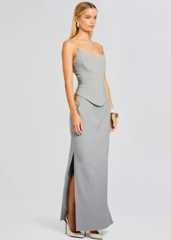 Retrofete Rylie Wool Skirt Grey Fashion