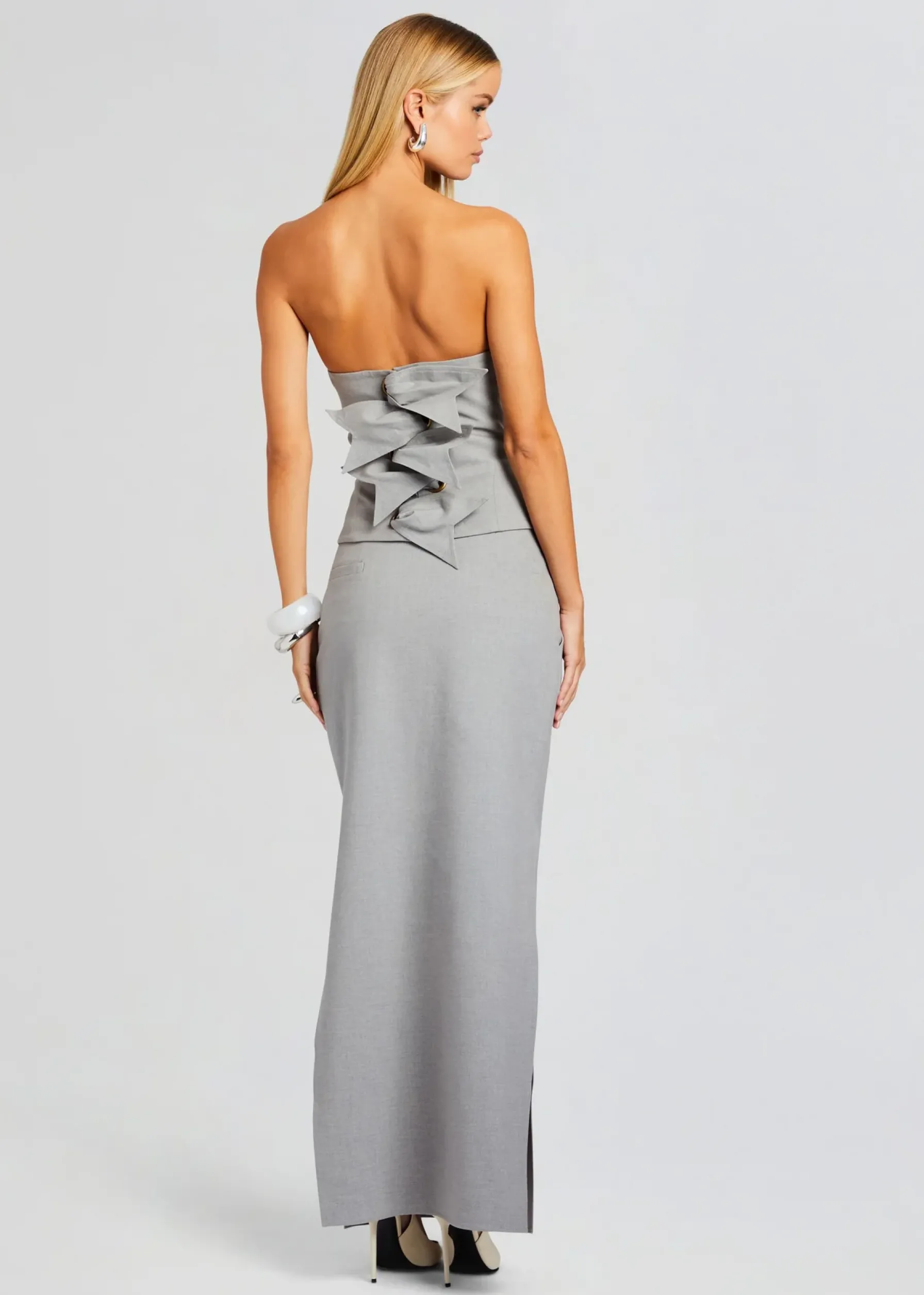 Retrofete Rylie Wool Skirt Grey Best Sale