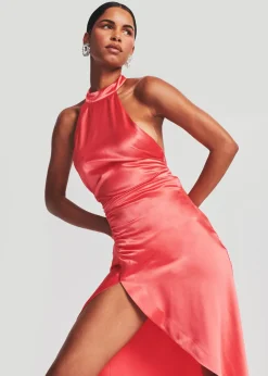 Retrofete Sabrina Dress Coral Hot