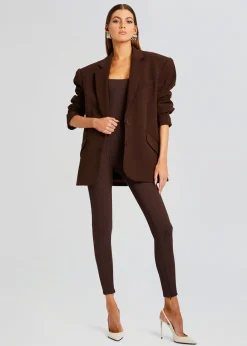 Retrofete Sabrina Sleeveless Enviro Rib Catsuit Brown Flash Sale