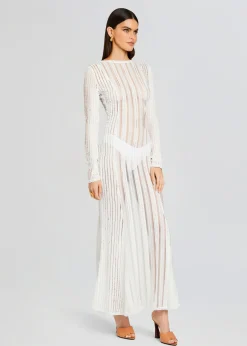 Retrofete Saley Long Dress Natural White Clearance